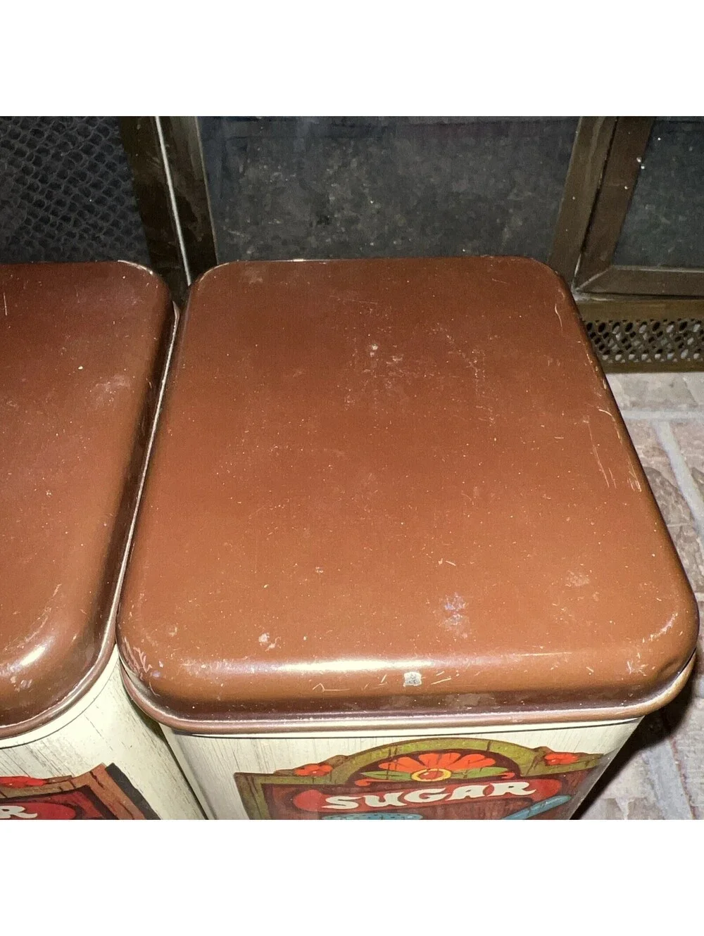 Vintage Flour Sugar Tea Metal Tins